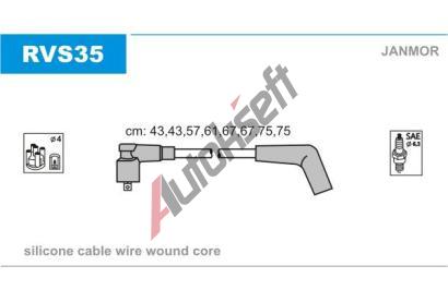 JANMOR Sada kabel pro zapalovn JNM RVS35, RVS35