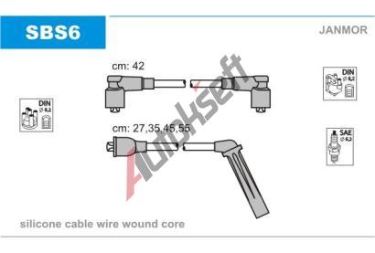 JANMOR Sada kabel pro zapalovn JNM SBS6, SBS6