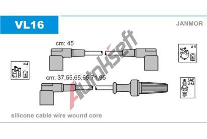 JANMOR Sada kabel pro zapalovn JNM VL16, VL16