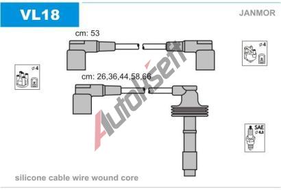 JANMOR Sada kabel pro zapalovn JNM VL18, VL18