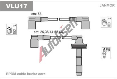 JANMOR Sada kabel pro zapalovn JNM VLU17, VLU17
