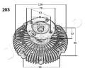 JAPKO Spojka větráku chladiče JPK 36203, 36203