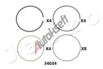 JAPKO Pístní kroužek JPK 434034J, 434034J JAPKO Pístní kroužek JPK 434034J, 434034J