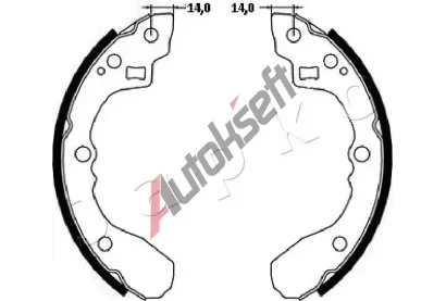 JAPKO Sada brzdových čelistí JPK 55398, 55398 JAPKO Sada brzdových čelistí JPK 55398, 55398