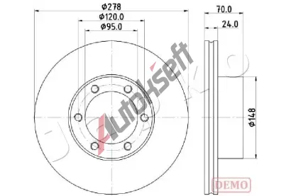 JAPKO Brzdový kotouč JPK 600715C, 600715C JAPKO Brzdový kotouč JPK 600715C, 600715C