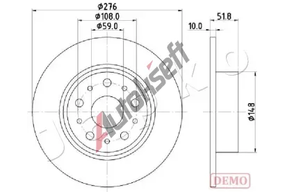 JAPKO Brzdový kotouč JPK 610207C, 610207C JAPKO Brzdový kotouč JPK 610207C, 610207C