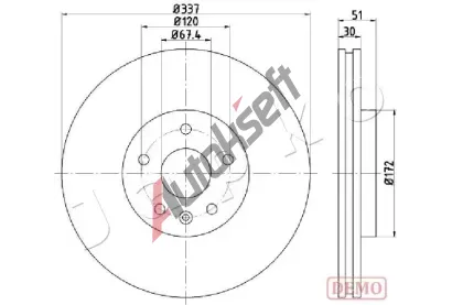 JAPKO Brzdový kotouč JPK 610323C, 610323C JAPKO Brzdový kotouč JPK 610323C, 610323C