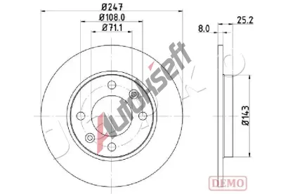 JAPKO Brzdov� kotou� - 247 mm JPK 610615C, 610615C