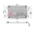 JPN Kondenz�tor klimatizace JPN 60C0327-JPN, 60C0327-JPN