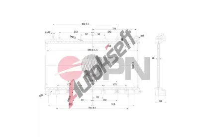 JPN Chladi� vody JPN 60C9050-JPN, 60C9050-JPN