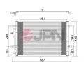 Kondenz�tor klimatizace&nbsp;JPN&nbsp;&dash;&nbsp;JPN 60C9075-JPN