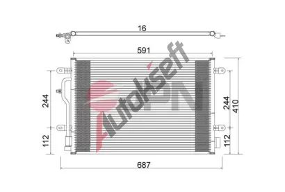 JPN Kondenz�tor klimatizace JPN 60C9075-JPN, 60C9075-JPN