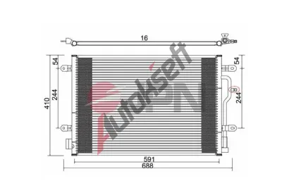 JPN Kondenz�tor klimatizace JPN 60C9076-JPN, 60C9076-JPN