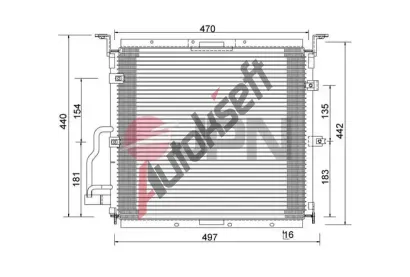 JPN Kondenz�tor klimatizace JPN 60C9081-JPN, 60C9081-JPN