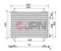 JPN Kondenz�tor klimatizace JPN 60C9092-JPN, 60C9092-JPN