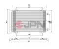 JPN Kondenz�tor klimatizace JPN 60C9093-JPN, 60C9093-JPN