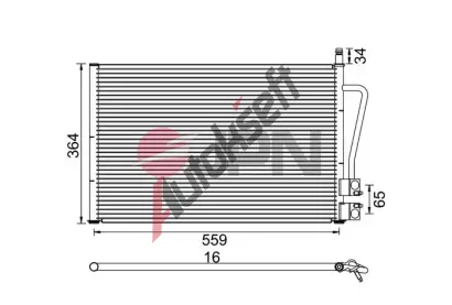 JPN Kondenz�tor klimatizace JPN 60C9097-JPN, 60C9097-JPN