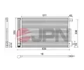 JPN Kondenz�tor klimatizace JPN 60C9098-JPN, 60C9098-JPN