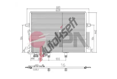 JPN Kondenz�tor klimatizace JPN 60C9102-JPN, 60C9102-JPN