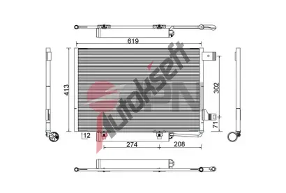 JPN Kondenz�tor klimatizace JPN 60C9107-JPN, 60C9107-JPN