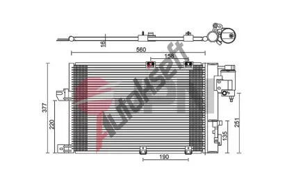 JPN Kondenz�tor klimatizace JPN 60C9111-JPN, 60C9111-JPN