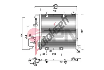 JPN Kondenz�tor klimatizace JPN 60C9112-JPN, 60C9112-JPN