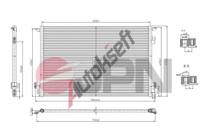 JPN Kondenz�tor klimatizace JPN 60C9116-JPN, 60C9116-JPN