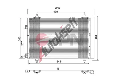 JPN Kondenz�tor klimatizace JPN 60C9123-JPN, 60C9123-JPN