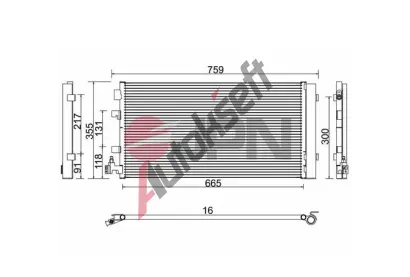 JPN Kondenz�tor klimatizace JPN 60C9127-JPN, 60C9127-JPN