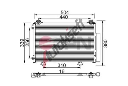 JPN Kondenz�tor klimatizace JPN 60C9135-JPN, 60C9135-JPN