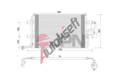 JPN Kondenz�tor klimatizace JPN 60C9136-JPN, 60C9136-JPN