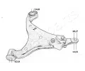JAPANPARTS Rameno zaven kol JPP BS-K03R, BS-K03R