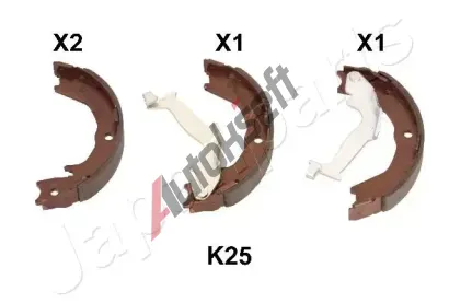 JAPANPARTS Sada brzdovch elist parkovac brzdy JPP GF-K25AF, GF-K25AF