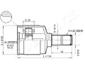 JAPANPARTS Kloub hnacho hdele, sada JPP GI-W21, GI-W21