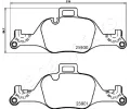 JAPANPARTS Sada brzdových destiček JPP PA-0128AF, PA-0128AF