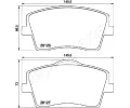 JAPANPARTS Sada brzdových destiček JPP PA-0353AF, PA-0353AF