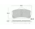 JAPANPARTS Sada brzdových destiček JPP PA-MC01, PA-MC01
