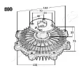 JAPANPARTS Spojka vtrku chladie  JPP VC-500, VC500