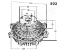 JAPANPARTS Spojka vtrku chladie  JPP VC-502, VC502