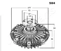 JAPANPARTS Spojka vtrku chladie  JPP VC-504, VC-504