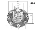 JAPANPARTS Spojka vtrku chladie  JPP VC-801, VC801