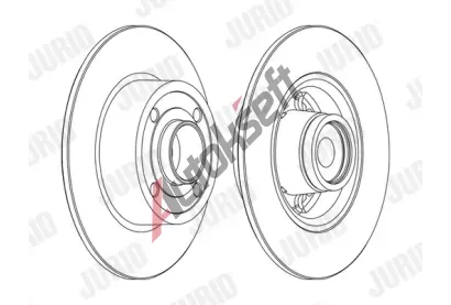 JURID Brzdov kotou s loiskem - 240 mm JRD 562376J-1, 562376J-1