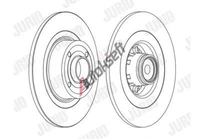 JURID Brzdov� kotou� s lo�iskem - 270 mm JRD 562379J-1, 562379J-1