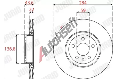 JURID Brzdov kotou - 284 mm JRD 563273JC, 563273JC