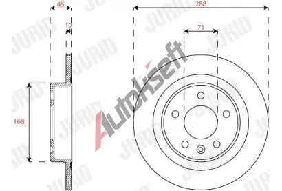 JURID Brzdov kotou - 288 mm JRD 563311JC, 563311JC