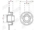 JURID Brzdový kotouč s ložiskem - 260 mm JRD 563317JC-1, 563317JC-1