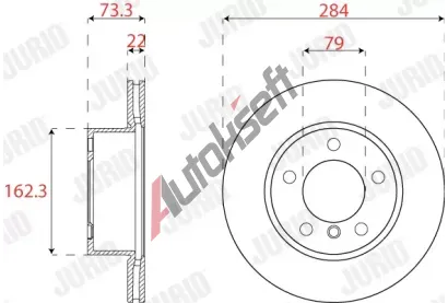 JURID Brzdov kotou - 284 mm JRD 563322JC, 563322JC
