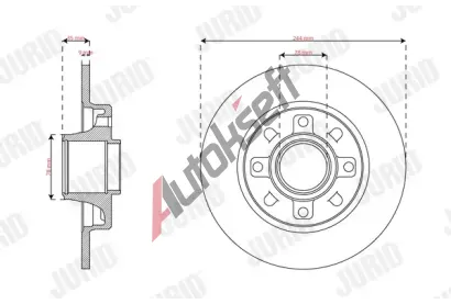 JURID Brzdový kotouč JRD 563402J-1, 563402J-1 JURID Brzdový kotouč JRD 563402J-1, 563402J-1