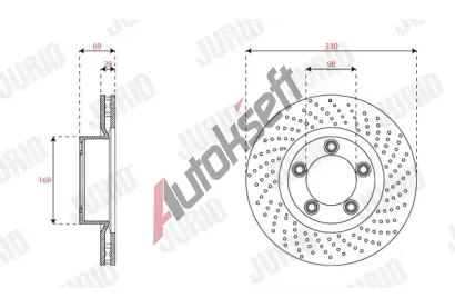 JURID Brzdov� kotou� - 330 mm JRD 563536JC-1, 563536JC-1