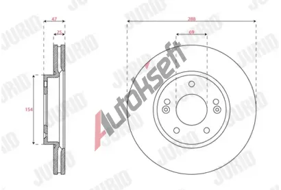 JURID Brzdov kotou - 288 mm JRD 563579JC, 563579JC